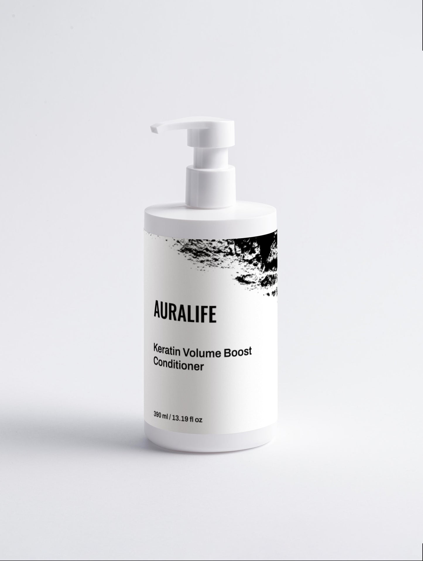 Auralife Keratin Volume Boost Conditioner bottle on a white background