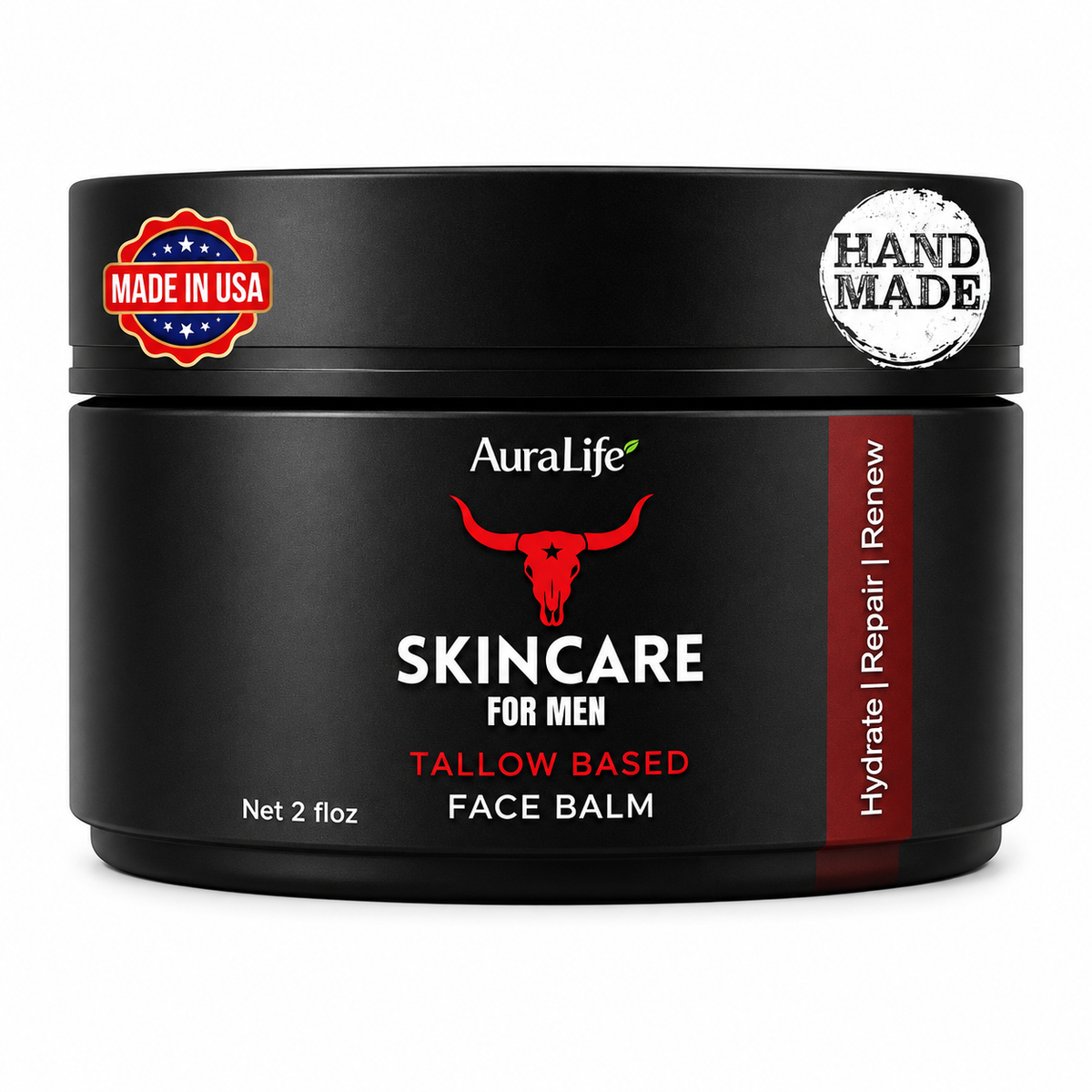 Tallow Face & Body Balm for Men's - Tremella Mushroom + Agarwood