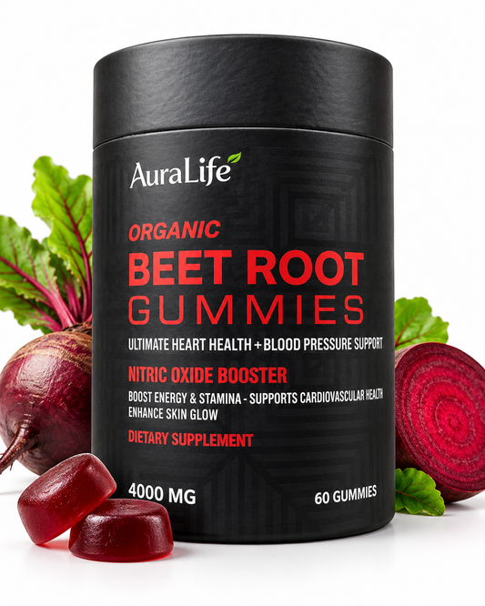 AuraLife Organic Beet Root Gummies – 4000 mg | 60 Gummies