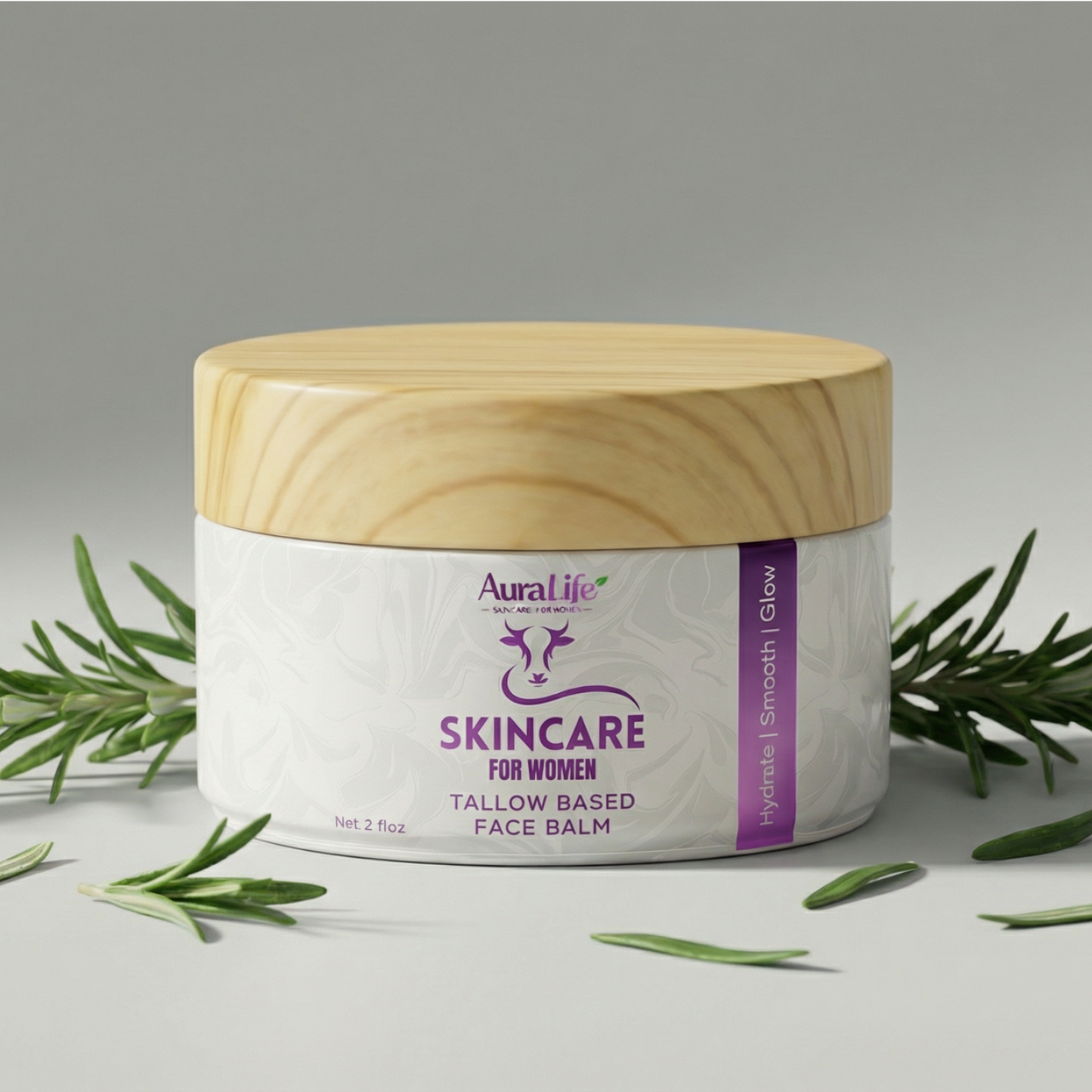 Tallow Face & Body Balm for Women's - Rosemarry + Aloeswood