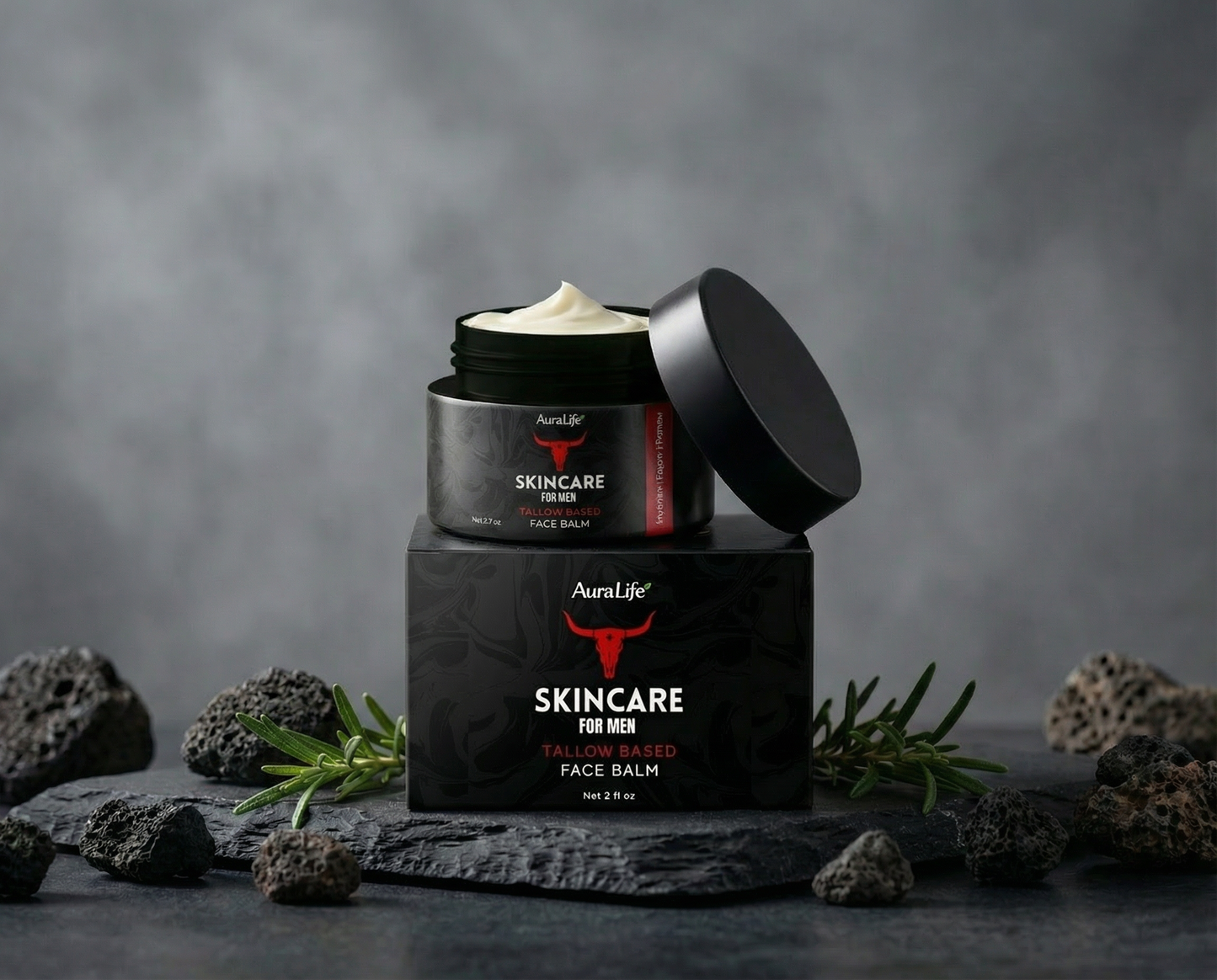 Tallow Face & Body Balm for Men's - Tremella Mushroom + Agarwood