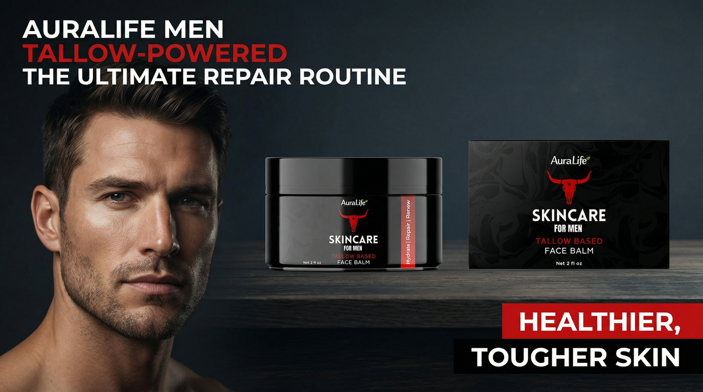 Tallow Face & Body Balm for Men's - Tremella Mushroom + Agarwood